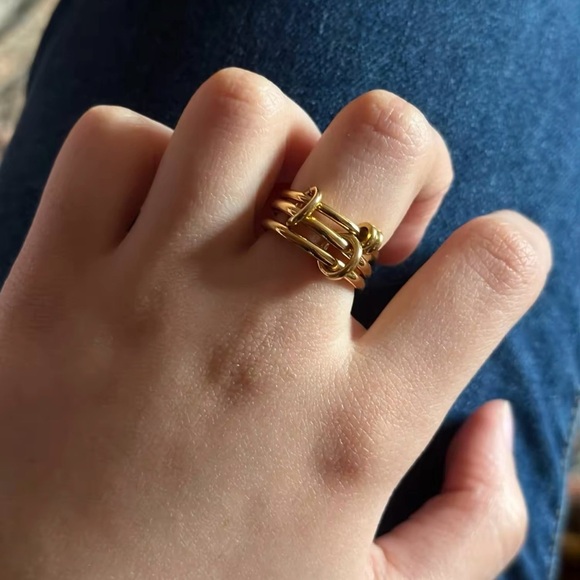 3 Links Stacked Rings size 7, 8 6 - Picture 7 of 7